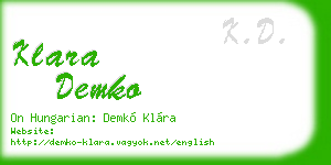 klara demko business card